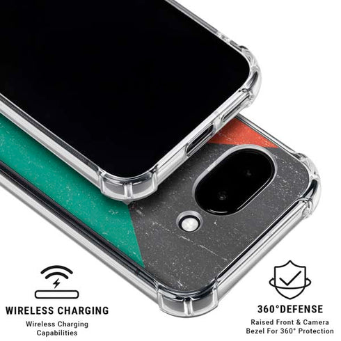 Kuwait Flag Distressed Google Pixel 9a Clear Case
